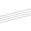 Bild von Zinklegierung Offen Panzerkette Kette Versilbert 5x3mm, 100 Meter