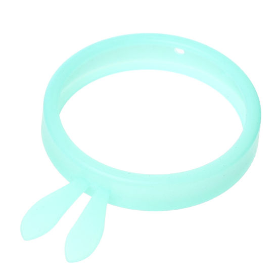 Image de Bracelet en Silicone Oreille de Lapin Vert Menthe 22cm long, 5 PCs