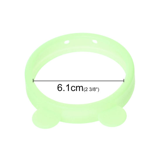 Bild von Silikon Armband Fluoreszierend Grün 22cm lang, 5 Stücke