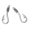 Picture of Zinc Based Alloy Anchor Hook Clasps Antique Silver Color 37mm x 13mm, 20 PCs