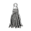 Picture of Zinc Metal Alloy Charm Pendants Tassel Antique Silver Color 20mm(6/8") x 12mm( /8"), 20 PCs