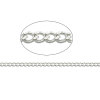 Picture of Brass Soldered Link Curb Chain Findings Silver Plated 1.7x1.3mm, 5 M                                                                                                                                                                                          
