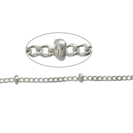 Ottone Catena di Collegamenti Catena SingolareAccessore Argento Placcato 1.7x1.3mm , 5 M