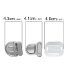 Imagen de Bolsa de cierre Purse Handbag Lock Aleación de Tono de Plata ,4.6cm x3.8cm 4.3cm x3.8cm 4.1cm x3.7cm, 5 Juegos(3 Unidades/Juego)