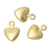 Picture of Brass Pendants 14K Gold Color Heart 9mm x 7mm, 10 PCs