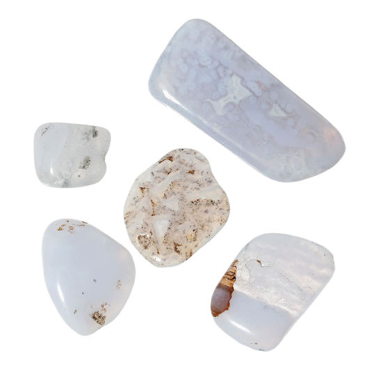Bild von (Klasse C) Achat ( Natur) Perlen(Ohne Loch) Unregelmäßig Helllila ca. 4.1cm x1.3cm - 11mm x10mm, 100 Gramm