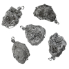 Picture of (Grade B) Agate (Electroplate) Druzy /Drusy Pendants Irregular Silvery 5.4cm x3.7cm(2 1/8" x1 4/8") - 4.6cm x3.2cm(1 6/8" x1 2/8"), 1 Piece