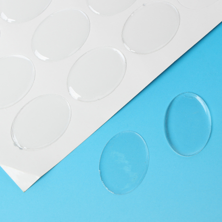 Circle Epoxy Stickers - Round Resin Domes Dots Bottle Cap Adhesive