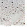 Picture of Cotton & Linen Fabric Multicolor Message & Cats Pattern Sewing DIY Cloth 150.0cm(59") x 100.0cm(39 3/8") , 1 M