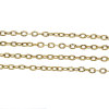 Picture of Iron Based Alloy Textured Link Cable Chain Findings Gold Tone Antique Gold 4x3mm(1/8"x1/8"), 20 M