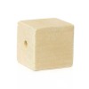 Picture of Wood Spacer Beads Cube Natural About 24mm x 24mm, Hole: Approx 4.6mm, 10 PCs