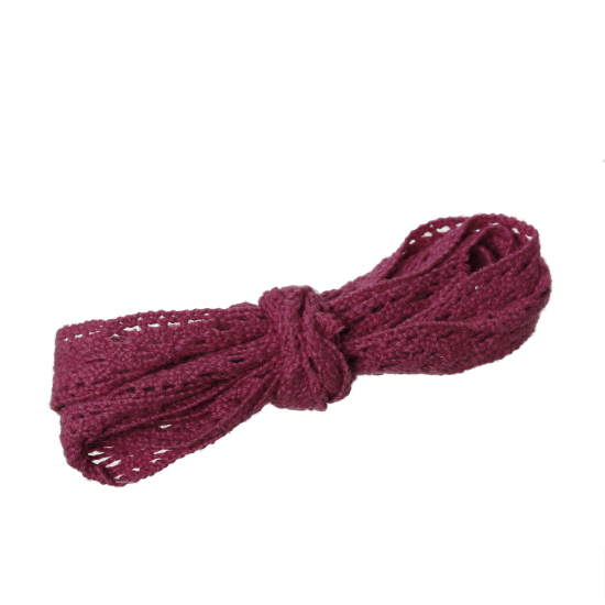 Picture of Polyester Crochet Lace Trim Fuchsia 14mm( 4/8") Wide, 5 Yards