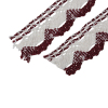 Picture of Polyester & Cotton Crochet Lace Trim Off-white & Purplish Red 25mm(1") Wide, 5 Yards