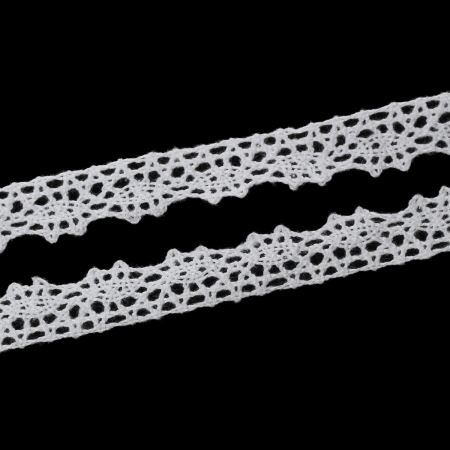 Imagen de Encaje Trim Algodón de Blanco 14mm, 10 Yardas