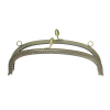 Picture of Iron Based Alloy Kiss Clasp Lock Purse Frame Arch Antique Bronze Oval 20.6x10.2cm(8 1/8" x4"), Open Size: 20.6cm x18.9cm(8 1/8" x7 4/8"), 2 PCs