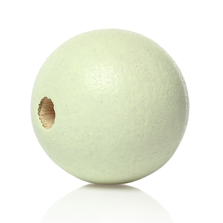 Immagine di Legno Separatori Perline Tondo Verde Scuro Dia Circa: 25mm, Foro: Circa 5.4mm-5.9mm, 20 Pz