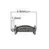 Picture of Zinc Metal Alloy Charm Pendants Bridge Antique Silver Color 24mm(1") x 8mm( 3/8"), 20 PCs