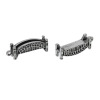 Picture of Zinc Metal Alloy Charm Pendants Bridge Antique Silver Color 24mm(1") x 8mm( 3/8"), 20 PCs