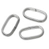 Picture of Stainless Steel Opened Jump Rings Oval Silver Tone 10.0mm( 3/8") x 5.0mm( 2/8"), 200 PCs