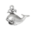 Imagen de Colgantes Aleación Animal Ballena , Plata Antigua 26mmx 22mm, 20 Unidades
