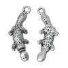 Изображение Цинковый Сплав очарование Подвески утконос Животный Античное Серебро 25мм x 10мм, 20 ШТ