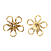 Picture of Brass Filigree Stamping Embellishments Findings Flower Original Color Unplated 12mm( 4/8") x 12mm( 4/8"), 2 PCs                                                                                                                                               
