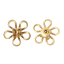 Picture of Brass Filigree Stamping Embellishments Findings Flower Original Color Unplated 12mm( 4/8") x 12mm( 4/8"), 2 PCs