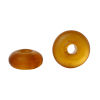Picture of Lampwork Glass Loose Beads Round Amber Frosted About 8mm x 4mm, Hole: Approx 2mm, 50 PCs