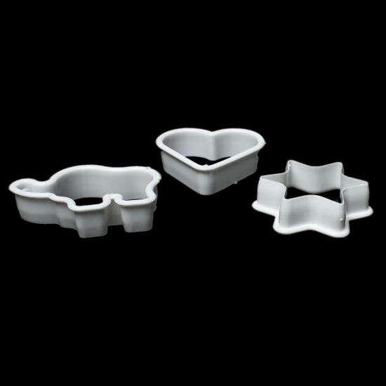 Изображение Инструменты Выпечки ABS Пластик Случайно Белый 6.8cm x4.5cm - 5.2cm x5.2cm, 2 Комплекта