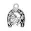 Immagine di Lega di Zinco Charm Ciondoli Ferro di Cavallo Argento Antico Cavallo Scolpito 23mm x 18mm , 20 Pz