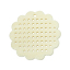 Picture of 2 PCs Natural Wood Pendants Beige Flower DIY Cross Stitch 46mm x 44mm