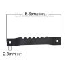 Picture of Iron Based Alloy Drawer Handles Pulls Knobs Cabinet Furniture Hardware Bar Gunmetal 68mm(2 5/8") x 10mm( 3/8"), 30 PCs