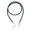 Immagine di Corda della Cera Collana Con acciaio inox Aragosta Fermagli Fibbia e Catena di Estensione Nero lunghezza:47.5cm 2 Pz