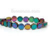 Imagen de Hematite Cuentas Flor Multicolor Aprox 7mm x 7mm, Agujero: Aprox 1mm, 40cm Longitud, 1 Sarta (Aprox 60 Unidades/Sarta)