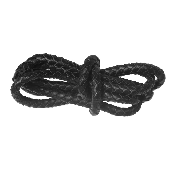Imagen de Hilos De Cuero Real de Negro 5.5mm, 2 M