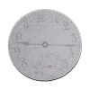 Picture of Wood Cabochons Scrapbooking Embellishments Findings Round Gray Clock Pattern 3.8cm(1 4/8") Dia, 30 PCs