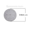 Picture of Wood Cabochons Scrapbooking Embellishments Findings Round Gray Clock Pattern 3.8cm(1 4/8") Dia, 30 PCs