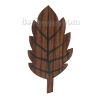 Picture of Natural Wood Cabochons Scrapbooking Embellishments Findings Leaf Brown 49.0mm(1 7/8") x 25.0mm(1") , 20 PCs