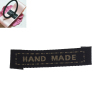 Picture of Terylene Woven Printed Labels DIY Scrapbooking Craft Rectangle Black Message Pattern " Hand Made " 45.0mm(1 6/8") x 10.0mm( 3/8"), 100 PCs