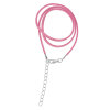 Picture of Velvet Faux Suede Cord Necklace Pink 45cm(17 6/8") long, 10 PCs