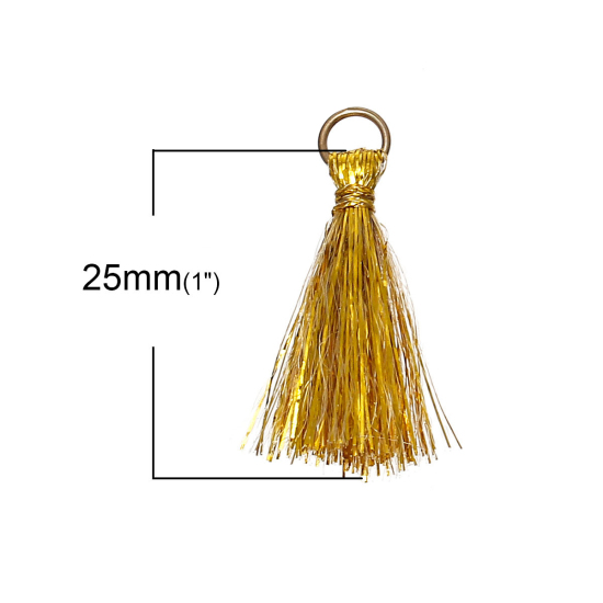 Immagine di Poliestere Nappine Oro 25.0mm, 20 Pz