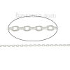 Picture of Zinc Basd Alloy Link Cable Chain Findings Silver Plated 2.1x1.6mm(1/8"x1/8"), 10 M