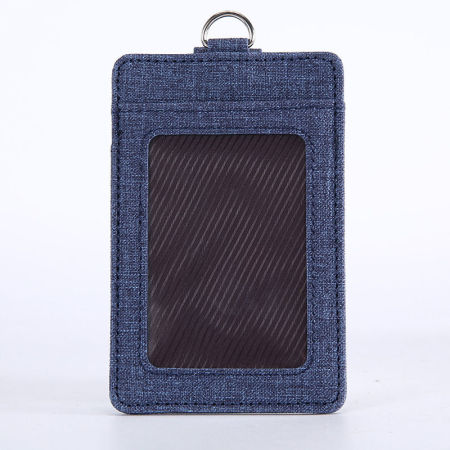 Bild von PU ID-Karte Halter Dunkelblau 11cm x 7.2cm, 1 Stück