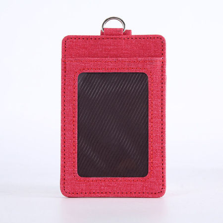 Bild von PU ID-Karte Halter Fuchsie 11cm x 7.2cm, 1 Stück