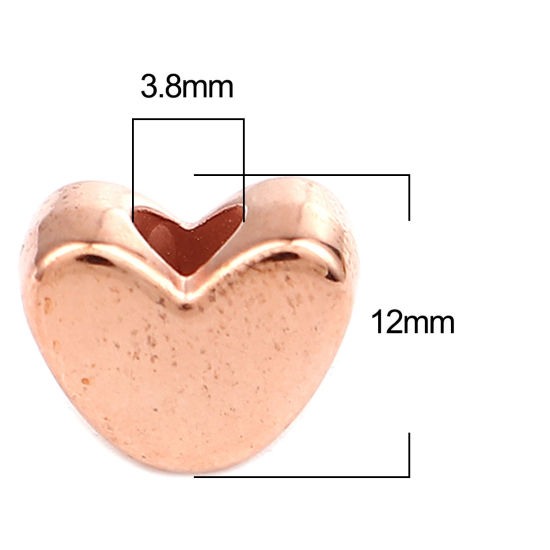 Picture of Acrylic Beads Heart About 12mm x 9mm, 200 PCs
