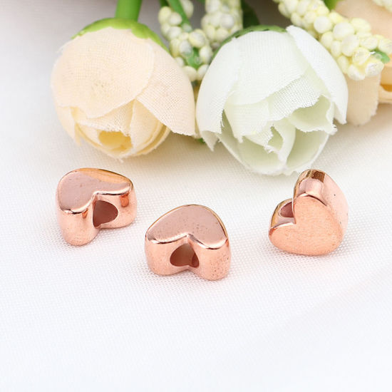 Picture of Acrylic Beads Heart About 12mm x 9mm, 200 PCs