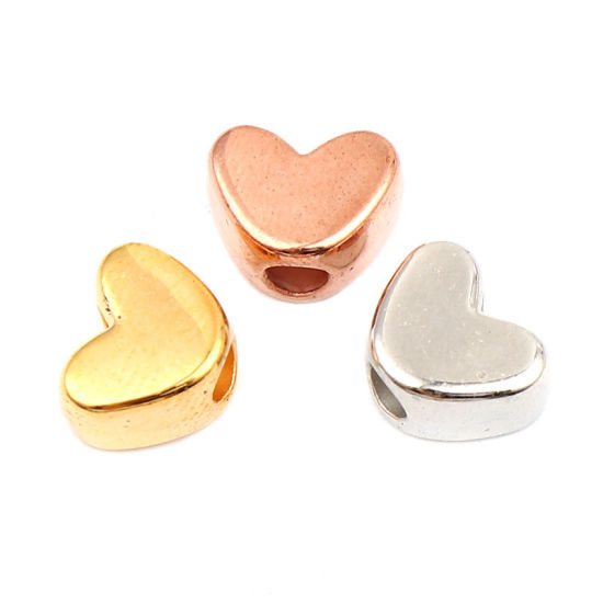Picture of Acrylic Beads Heart About 12mm x 9mm, 200 PCs