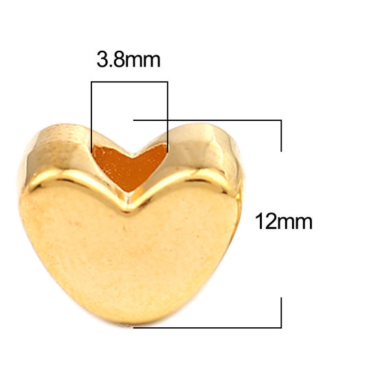 Picture of Acrylic Beads Heart About 12mm x 9mm, 200 PCs