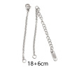 Picture of 5 Sets 304 Stainless Steel Semi-finished Bracelets For DIY Handmade Jewelry Making Silver Tone 18cm(7 1/8") long