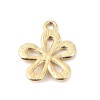 Image de Breloques en Alliage de Zinc Fleur Plaqué Or Véritable 16K 18mm x 15mm, 10 Pcs